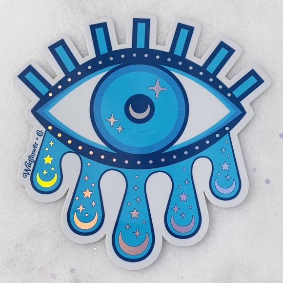 Cosmic Evil Eye Holo Sticker - Picture 1 of 3